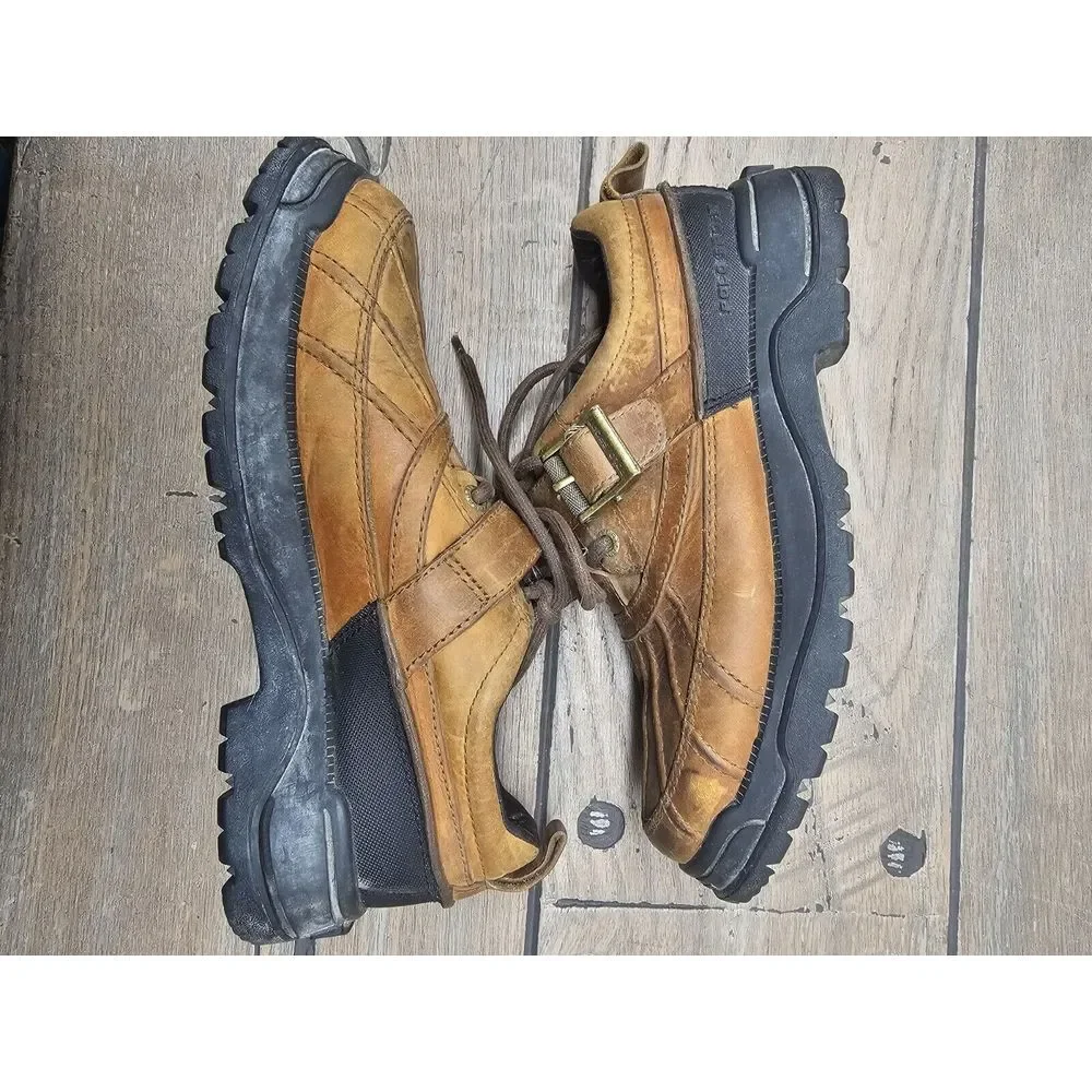 VTG Polo Sport Ralph Lauren Mens 7B Duck Rain Snow Buckle Leather Shoes 1990 Y2K